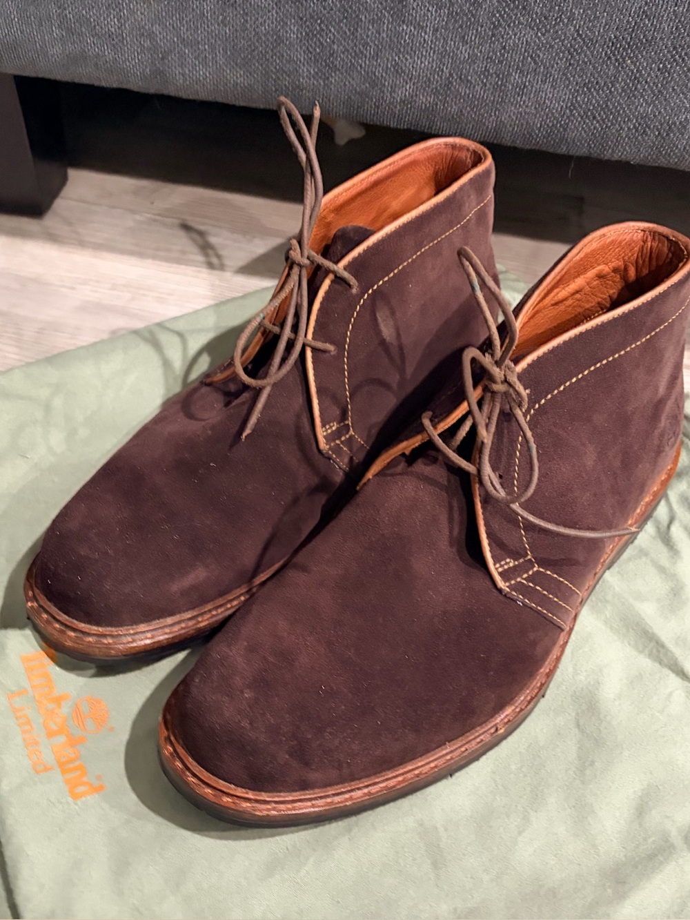 Timberland Mens 91505 Brown Chukka Boots Lace Up Ankle Top Round Toe Size 13